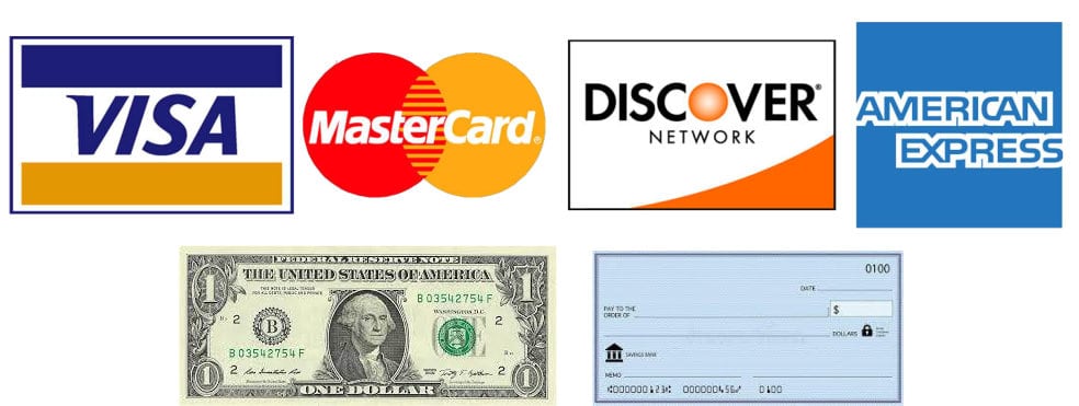 mobile windshield auto chip repair accepts these payment types